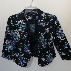 White, blue, and navy floral blazer!